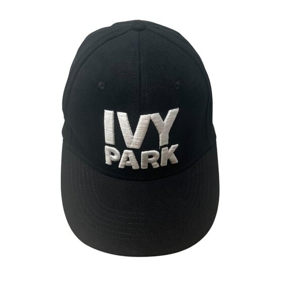 Ivy Park Baseball Snapback Hat Cap Spell Out Dad Beyoncé Black Embroidered Retro - Picture 2 of 9